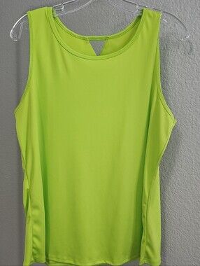 Daisy Fuentes Neon Lime Athletic Tank Top